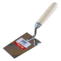 Кельма штукатурна трапецієвидна нержавіюча сталь 120х80х65мм ручка Дерев'яна "WoffMann"