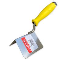 Кельма кутова нержавіюча зовнішня 80х60мм ручка Гумова