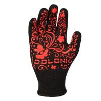 Рукавиці трикотажні з ПВХ "Метелики" чорні арт.711