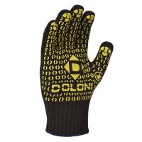 Рукавиці трикотажні з ПВХ малюнком Універсал чорні арт.667