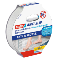 Професійна антиковзаюча стрічка Bath & Shower 5м х 25мм прозора ТМ "TESA" 6/1