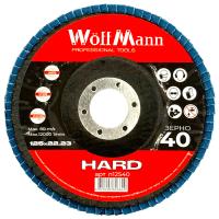 Круг шліфувальний пелюстковий HARD 125х22,23мм Зерно 40 ТМ «WoffMann professional tools»