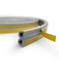 Ущільнювач D профіль 100 м. Графіт (сірий)