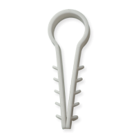 Дюбель-хомут (д 6мм) круглий білий  б/с (пач. 100 шт.)"WoffMann"