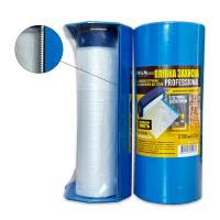 Плівка захисна з голуб клейк стрічк 9micX2.7mX15m Neutral для зовн робіт з колбою-дозатор "WoffMann"