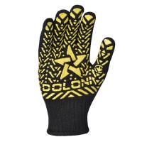 Рукавиці трикотажні з ПВХ малюнком Зірка чорні арт.562