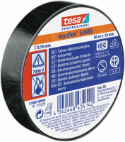 Стрічка для електроізоляції 7000V ELECTRICAL TAPE Чорна 20м х 19мм ТМ "TESA" 200/10