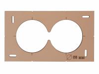 Шаблон під розетку 2шт (дерево)