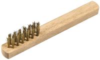 Щітка для чищення свічок запалювання 3 ряди 45 x 17 x 145 mm дерев'яна ручка 0,17 нержавіюча сталь