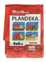 Тент "Оранжевий 4×6м 80 GSM Orange color" ТМ "WoffMann PLANDEKA MOCNA" (10шт/уп)