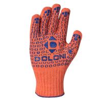 Рукавиці трикотажні з ПВХ малюнком Універсал помаранчеві арт.526