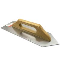 Терка з нержавійки 130x380мм гостра ручка Дерев'яна "WoffMann"