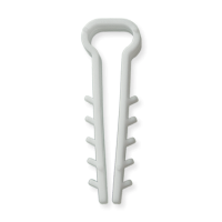 Дюбель-хомут (10*5мм) плоский білий (мішок)б/с (пач. 100 шт.)"WoffMann"