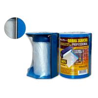 Плівка захисна з голуб клейк стрічк 9micX0.55mX15m Neutral для зовн.робіт з колбою-дозатор"WoffMann"