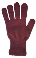 Рукавиці акрилові зимові, жіночі бордові арт.4359