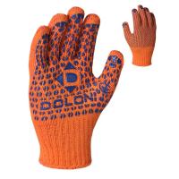 Рукавиці трикотажні з 2-х сторін ПВХ Стандарт оранжеві арт.584