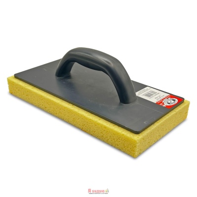 Терка з пластику 130x280мм ABS Гідро-губка різана 30мм Жовта 330г OLEJNIK