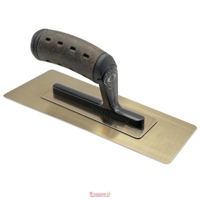 Терка VENETIAN ЗОЛОТО загартована нержавіюча сталь 240х80х100х0,3мм ручка Шкіра VINTAGE