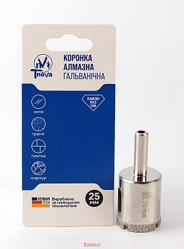 Коронка алмазна гальванічна Т-Nova 25mm