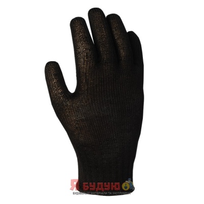 Рукавиці трикотажні з ПВХ "Метелики" чорні арт.711