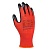 Рукавиці трикотажні D-OIL червоні з нітриловим покритям, неповний облив, чорний роз. 8 арт.4585