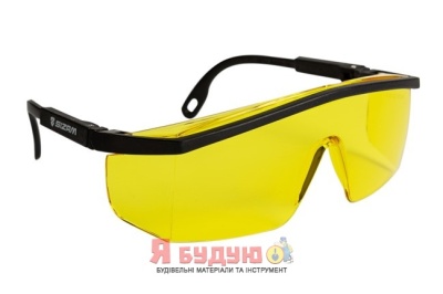 Окуляри захисні відкр. з жовт лінзами, 1 опт кл., дужки регульвані по довж і куту нах/ALFA SPEC 2711
