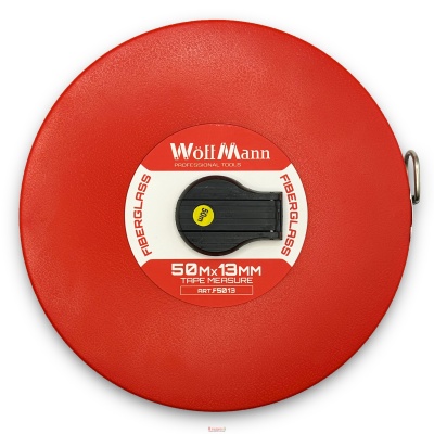 Рулетка скловолоконне полотно пластмасовий корпус 50м*13мм "WoffMann"