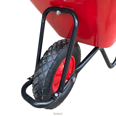 Тачка 1-о колесна d400мм 100л 180кг оцин (буд. проф.) ПНЕВМО КОЛЕСО 4.00-8A RED/BLACK ТМ "BULID"