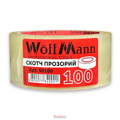 Скотч прозорий 48ммх100м 81рол/ящ