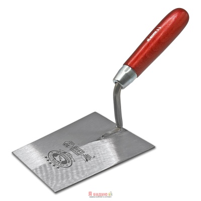 Кельма трапецевидна широка 140мм кований метал ручка Дерев'яна OLEJNIK