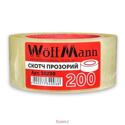 Скотч прозорий 48ммх200м 72рол/ящ