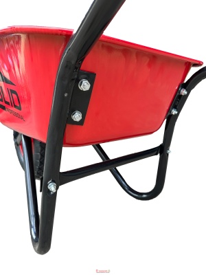 Тачка 1-о колесна d400мм 100л 180кг оцин (буд. проф.) ПНЕВМО КОЛЕСО 4.00-8A RED/BLACK ТМ "BULID"