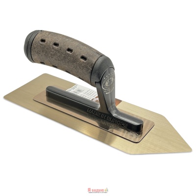 Терка VENETIAN IRON SHAPE ЗОЛОТО загартована нержавіюча сталь 240х197х86х0,3мм ручка Шкіра VINTAGE