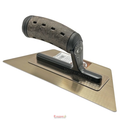 Терка VENETIAN INVERTED ЗОЛОТО загартована нержавіюча сталь 240х130х100х0,3мм ручка Шкіра VINTAGE