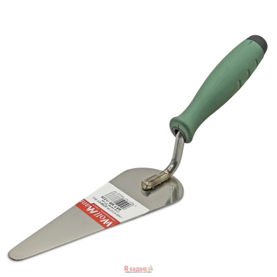 Кельма штукатурна «котячий язик» вузька ручка гумова 160мм