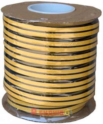 Ущільнювач D 10х12 профіль 50 м. Чорний Польща