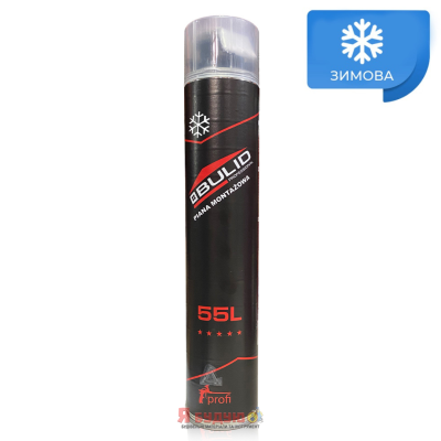 BULID Піна монтажна Профі 800г (770мл/ 55л) ЗИМА