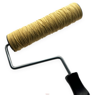 Валик з ручкою d8мм структурний шкіряний жовтий 200мм OLEJNIK (46126)