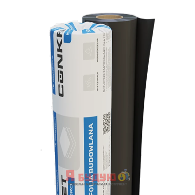 CONKRET Гідроізоляційна плівка для бетонних стяжок 5 х 20 х 0.12 HydroB Чорна KL5 PRK