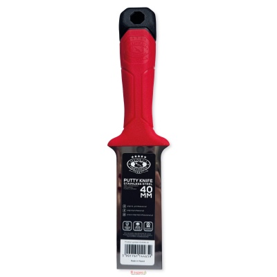 Однокомпонентний шпатель 40мм із загартованої  нержавіючої сталі із ергономічною формою OLEJNIK