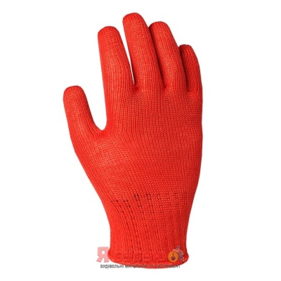 Рукавиці трикотажні з ПВХ "Мак" червоні арт.622