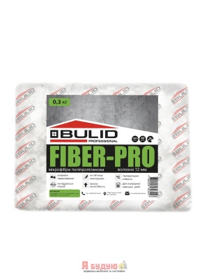 BULID Волокно армуюче поліпропіленове (мікрофібра Fiber-PRO) 12 мм (0,3кг)