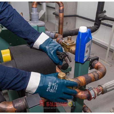 Рукавиці трикотажні D-OIL робочі нітрилові, повний облив (манжети-краги) арт.851