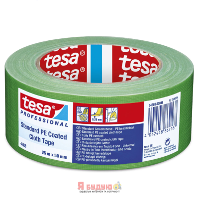 Армована стрічка GAFFER 25м х 50мм зелена ТМ "TESA" 5/1
