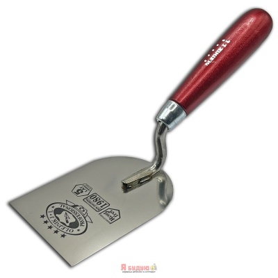 Кельма плиточна 80мм нержавіюча сталь ручка Дерев'яна OLEJNIK