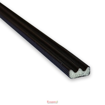 Ущільнювач поліуретановий "E" 9,5х4 профіль 500м Графіт