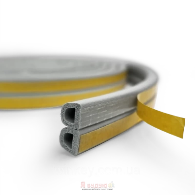 Ущільнювач D профіль 100 м. Графіт (сірий)