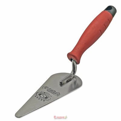 Кельма нержавіюча сталь "котячий язик" 140мм ручка Двохкомпонентна OLEJNIK