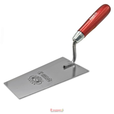 Кельма трапецієвидна вузька 180мм нержавіюча сталь ручка Дерев'яна OLEJNIK