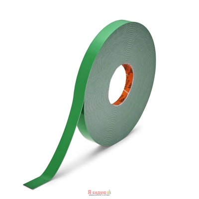 Спінена двостороння стрічка Преміум (зел. лайн.) 15мм*10м "Woffmann"